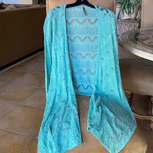 XCVI High Low Crocheted Cardigan S